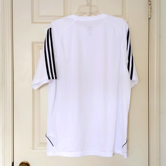 NWOT. Adidas Active Short Sleeve Tee with front logo and stripe design. - Picture 4 of 5